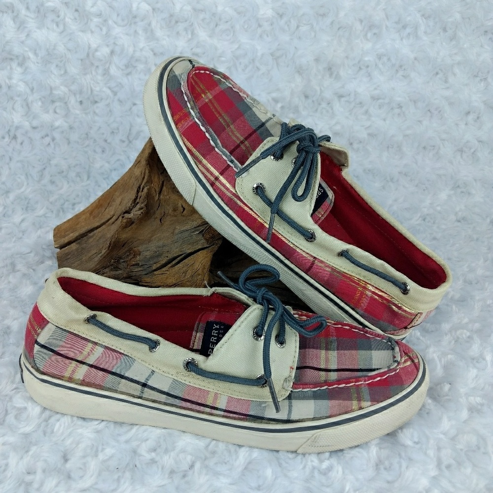 Sperry Top Sider Boat Shoes Plaid